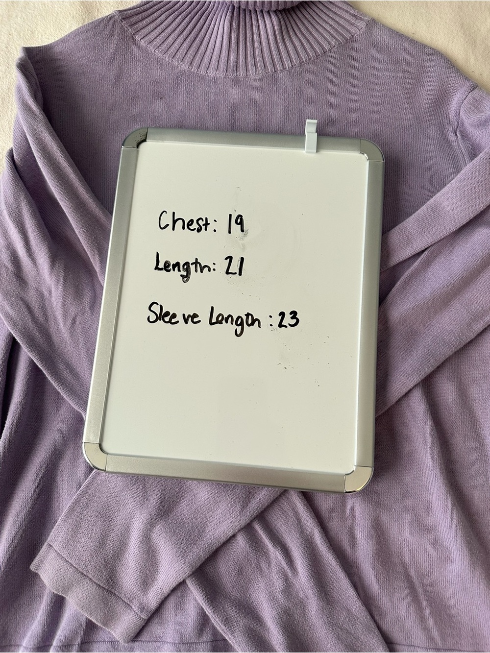Talbots Lavender Ribbed Turtleneck Sweater - Picture 7 of 7